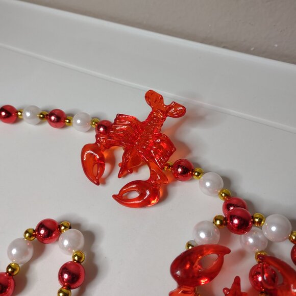 37 Inch Plastic Beaded Lobster Necklace - Picture 4 of 11